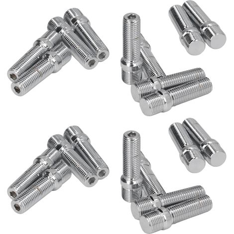 20 adaptateurs de vis de conversion pour goujons de roue, tige de 32 mm, pour TT A3 S3 A4 S4 A5 S5 A6 S6 A8 A7 S7 Q5 Q7 SQ5 M14x1,25-M12x1,5 (1/5)