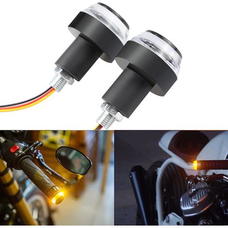 LED turn signals for motorcycle handlebars, signal lights, handlebar lighting