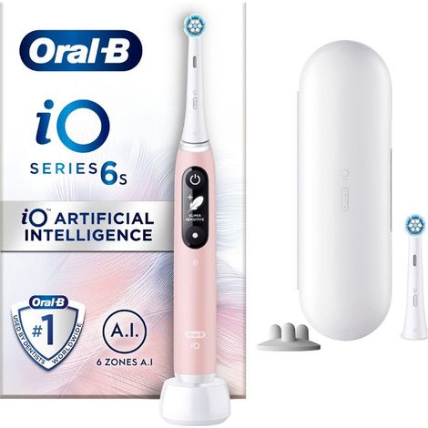 Oral-B iO 6S Erwachsener Vibrierende Zahnbürste Pink, Weiß (1/5)