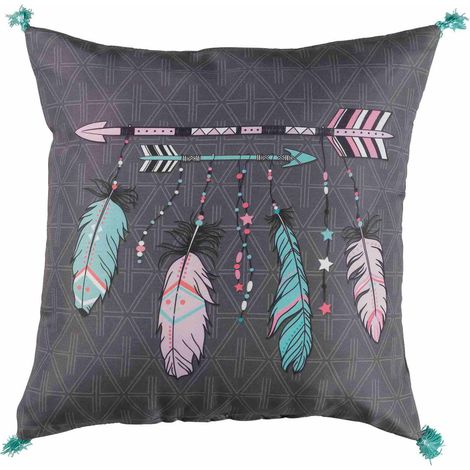 Coussin 40 x 40 cm Plumes été Indien (1/2)