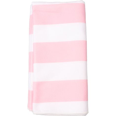 Serviette de plage rayée en microfibre, séchage rapide, douce et ultra-absorbante, 147 x 74 cm, rose (1/5)