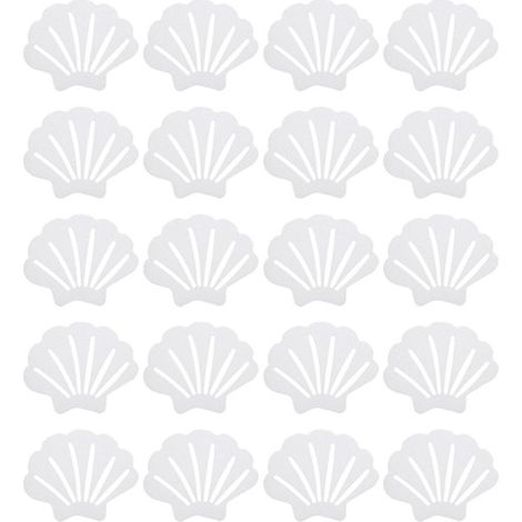 Bandes antidérapantes - 20 pièces - Autocollants antidérapants auto-adhésifs - PEVA - Imperméables - Autocollants - Pour baignoire, sol de douche, Escabeaux, Échelles - 9,37,6 cm - Transparent (1/5)