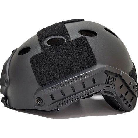 Taktischer Helm, leicht, universelle Passform, Mit Loch Schwarz (1/2)