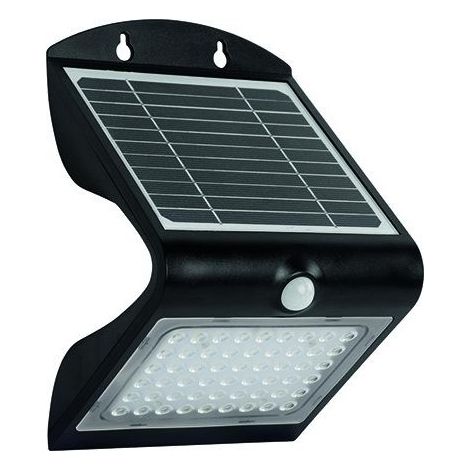 Vigor 3478522 Wing-4 Proiettore LED Solare 4W 500lm 4000K IP65 Sensore Crepuscolare e Movimento Batteria Litio (1/4)