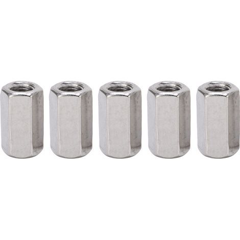 Metric hexagonal coupling nut M12 x 1.75 19 L35mm, long stainless steel rod for suspension, 5 pieces (1/5)