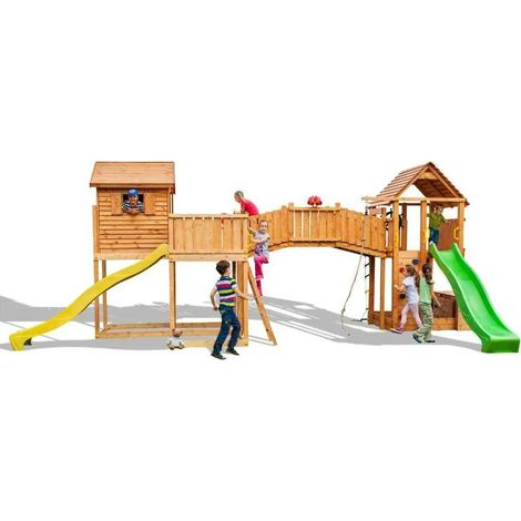 MAXI SET Fungoo SIZED PLAZA con due casette e ponte