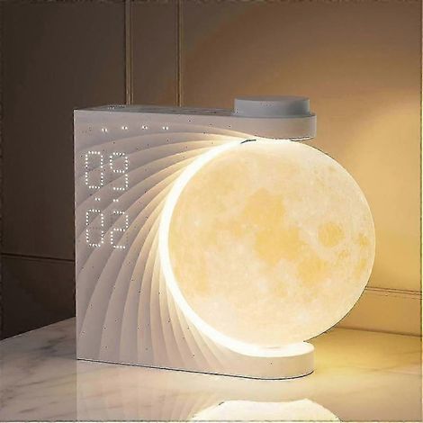 Lampe lune pour chambre, avec réveil et éclairage RGB (1/5)