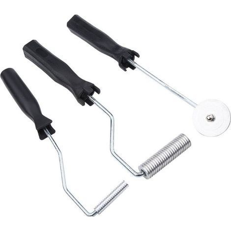 3pcs Rouleau Débulleur, Bulle Paddle Outil, Fibre de Verre d’Alliage d’Aluminium, kit pour Moule, Résine, Composite (1/5)