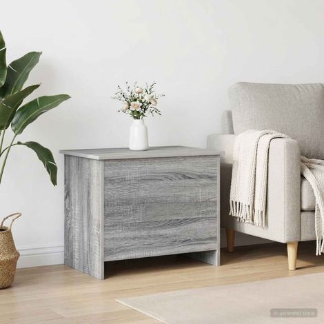 vidaXL Coffre de rangement avec stockage Sonoma gris 60 x 40 x 50 cm