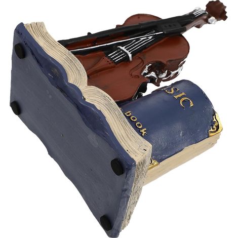 stylo de bureau en résine motif violon bleu vintage (1/5)