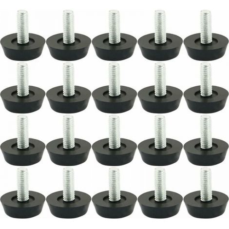 20 pezzi M6 x 20mm Piedini di livellamento regolabili per mobili, Piedini regolabili, Gambe per mobili, Gambe per tavoli, Basi per sedie, Protezioni per pavimenti, Viti, Pattini (1/5)