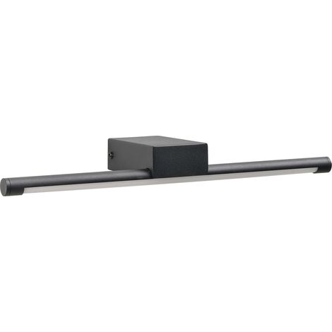 Lámpara LED para cuadros y espejos minimalista moderna para baño de metal acrílico y silicona negra Casal (1/5)