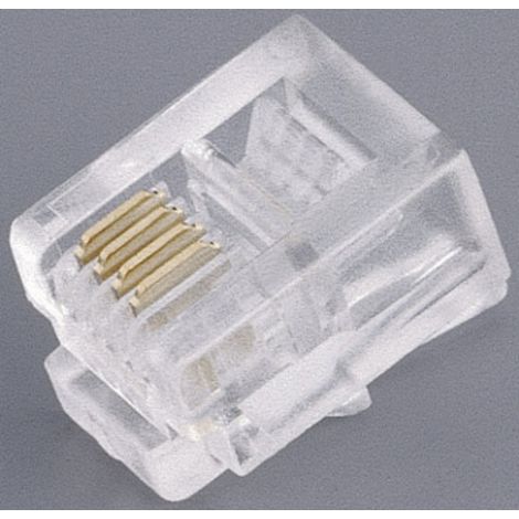 BKL Electronic 142140 Modularstecker 142140 Stecker, gerade  Pole: 4P4C  Transparent 1 St.