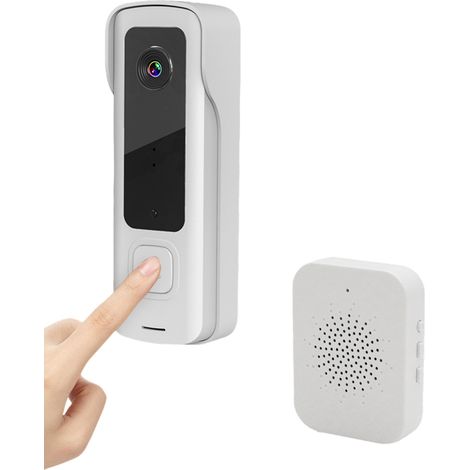 Sonnette vidéo haute définition, vue en temps réel 1080p, communication audio bidirectionnelle, détection de mouvement intelligente, alimentation par batterie, installation facile.-AquaForge (1/5)