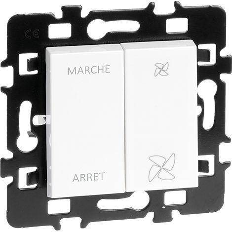 Eur Ohm – Cde de VMC av.pos. stop – Adhésif et collier de fixation VMC – Longueur 200mm – Pour espaces confinés