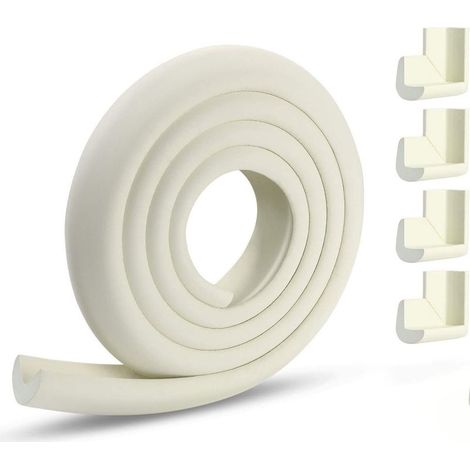 Protection des Bords et Coins de Meubles,2 Mètres Protection Mousse Sécurité avec 4 Angles, Kit de Sécurité,Forme u beige (1/5)