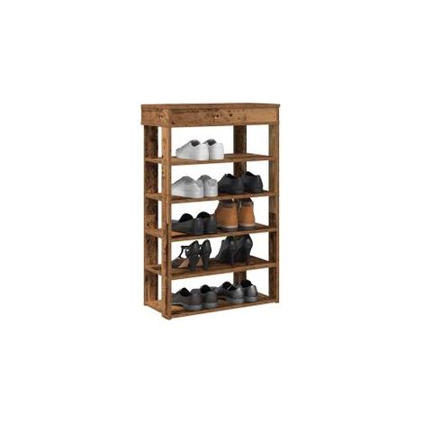 Étagère à chaussures vieux bois 60x30x98 bois d'ingénierie (1/5)