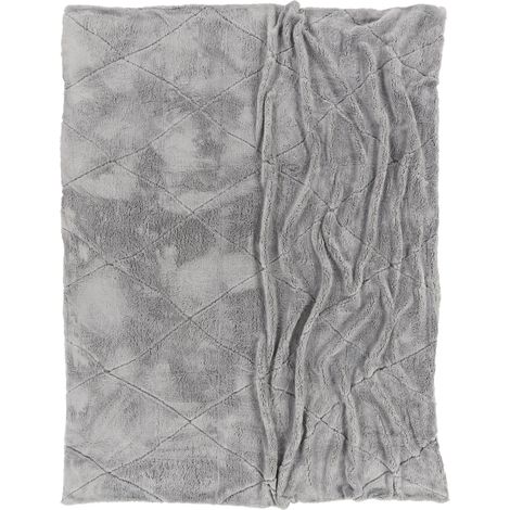 Paco Home Manta Decorativa De Salón Acogedora Colcha Sofá Manta Lavable Rombo Suave Gris, 200x240cm (1/5)