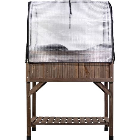 mgc24 Hochbeet VegTrug mit Haube 78x58x129cm braun (1/5)