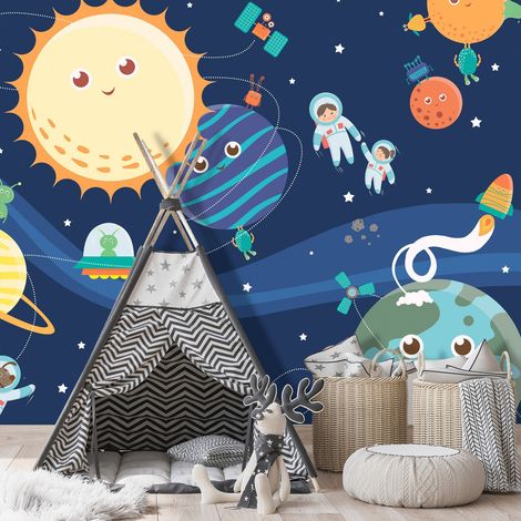 Papier peint Happy Planets - 150 x 105 cm (1/4)