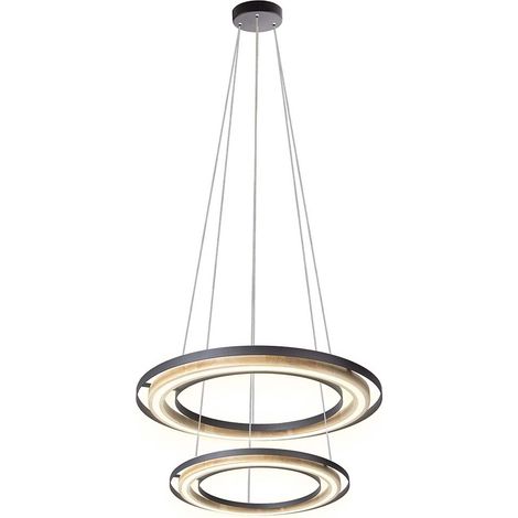 Suspension Lampe à suspendre en bambou Lampe de salle à manger Lampe de cuisine noire LED H 150cm