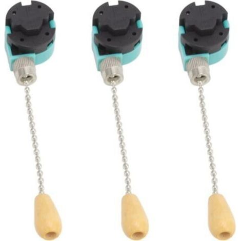3pcs(Chrome) Interrupteur à Chaîne de Traction, Interrupteur de Lumière de Ventilateur de Plafond 3 Vitesses 4 Fils pour Plafonnier Ventilateur Lampe Applique Murale