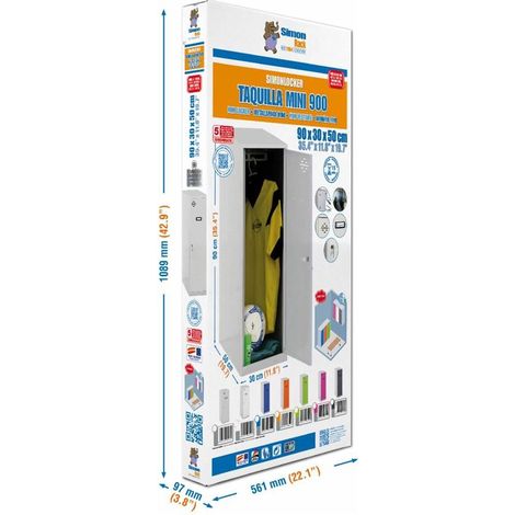 Simonrack Casillero metálico con cerradura y ventilación