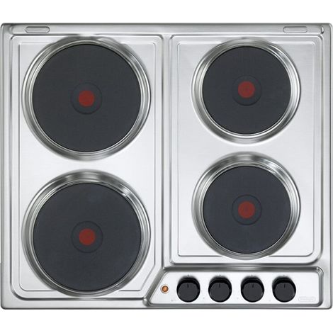 De'Longhi FFI 46 ER Family Piano cottura Elettrico da incasso 60 cm 4 Piastre sigillate 7000 W colore Acciaio Inox (1/5)