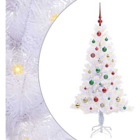 Sapin de Noël artificiel avec 150 LED Blanc 150 cm PVC et Acier CFW442403 (1/5)