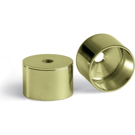 Soporte Lateral Latón D-20Mm - Soporte fijación lateral dorado para barra de armario redonda (1/2)