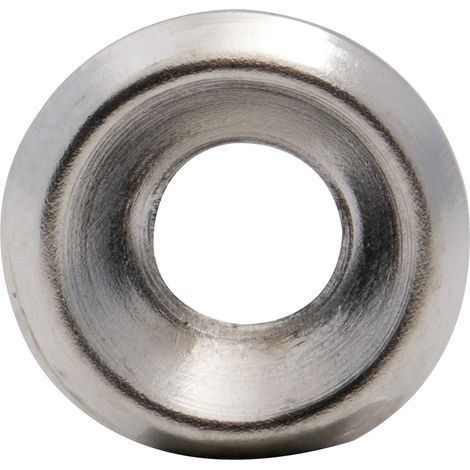 Rondelle cuvette nickelée Viswood 3,5x11mm ép:1,7mm (lot de 25 rondelles)
