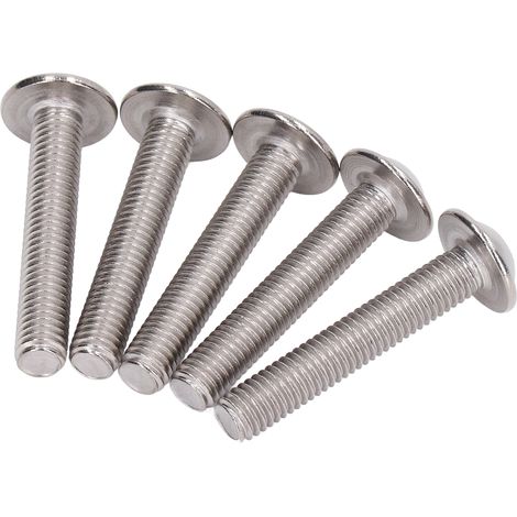 Vis de bouton à tête cylindrique M8x40mm, lot de 50 pièces, acier inoxydable A2-70, tête bombée avec embase, vis à six pans creux, boulons de fixation. (1/5)