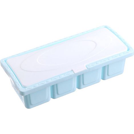 Aufbewahrungsbox mit 4 Fächern für Gewürze, Salz, Soßen, Küche, rosa Kunststoff (1/2)