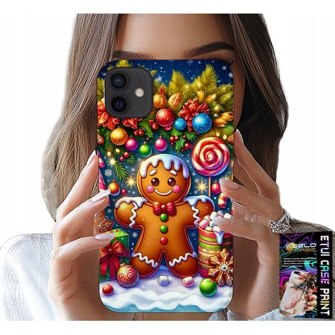 Custodia per iPhone 13 mini - motivi di pan di zenzero, caramelle, Natale + vetro (1/5)