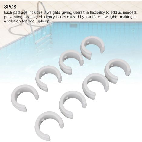 Pesas para tubos de limpieza de piscinas - Juego de 8 - Compatible con W83247 X70105 K12054 K12454 (1/5)