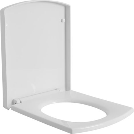 Milano Sandringham White Top Fix Soft Close Square Toilet WC Seat - 352mm x 438mm (1/4)