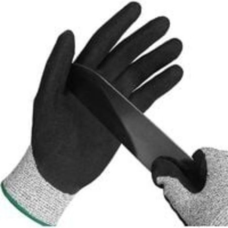 Gant Anti Coupure,Gant Huitre La Protection De Niveau 5 En Treillis Métallique En Acier inoxydable Convient Aux Gants De Travail Pour Les Huîtres,La coupe De Viande, Le Jardinage Et La Sculpture(M)