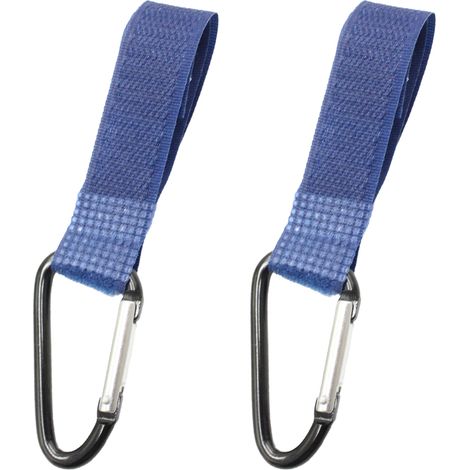 Crochet Pour Poussette - Bande Velcro Réglable Non Glissante - Compatible Toutes Poussettes - Par 2 (1/5)