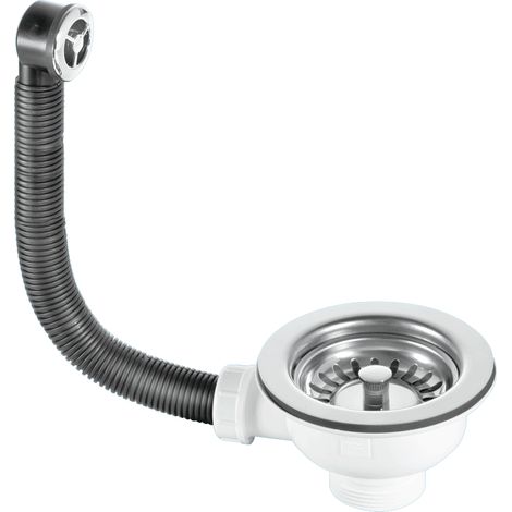 McAlpine 1 1/2" Basket Strainer Waste and Overflow - Clicker BSWCLSOFSS (1/5)