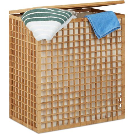 Cesta para la ropa con 2 compartimentos