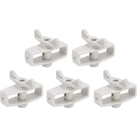 Packung mit 50 Elektrozaunspannern, graue Aluminiumlegierungszubehörteile zum Spannen von Drähten. (1/5)