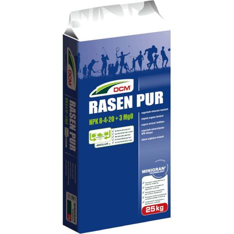Cuxin DCM engrais pour gazon Rasen PUR 25 kg engrais professionnel, engrais pour gazon de sport, engrais d’été