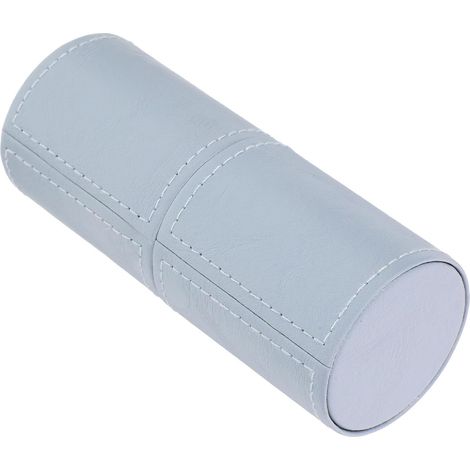 Blue PU Leather Makeup Brush Organizer Cup Simple and