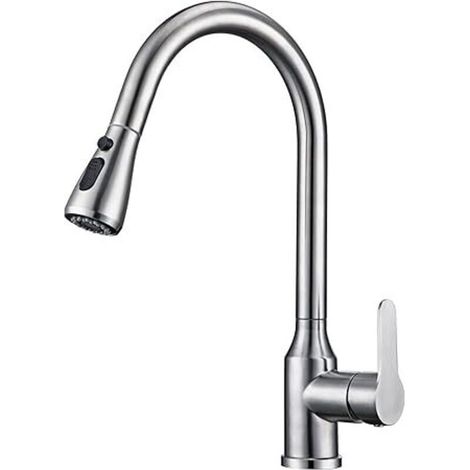 Robinet de cuisine Robinet de cuisine avec trois modes extractibles, mitigeur de cuisine pivotant à 360 ° pour évier de cuisine mitigeur à levier unique haute pression (1/4)