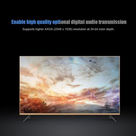 Adaptateur DisplayPort vers HDMI 2 pièces - Connexion PC, Moniteur et Écran Externe