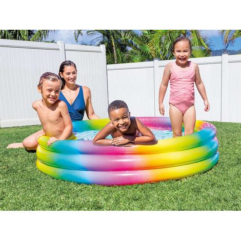 Intex – Piscine gonflable ronde 147 x 33 cm – Capacité 330 litres – PVC résistant – Pour enfants dès 2 ans – Kit de réparation inclus - 58439NP (1/10)