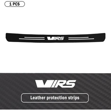 (1 pièce pour VRS) Autocollants de protection de seuil de porte de coffre arrière en fibre de carbone pour Skoda VRS,Fabia,Kamiq,Karoq,Kodiaq,Rapid,Octavia,Scala et Superb (1/3)