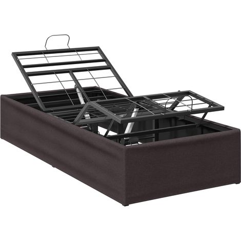 Electric Adjustable Bed Frame Brown 200 x 70 x 33.5 cm Steel vidaXL (1/5)