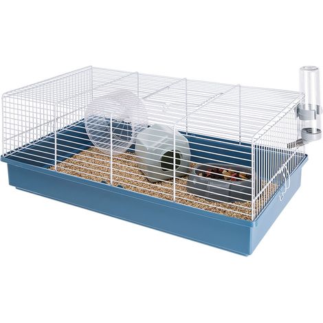 Cage pour rongeurs Ferplast Criceti 11 – Dimensions 57,5 x 31 x 21,5 cm – Espace entre barreaux 9,8 mm – Accessoires inclus : mangeoire, abreuvoir, maisonnette, roue (1/3)