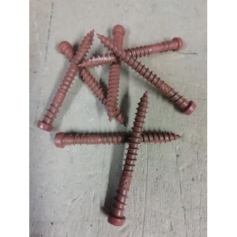 VITE PER LEGNO PER TERRAZZE VPT ZINCATE VERNICIATE MARRONE  MM.5X70 CONFEZIONE PZ.100